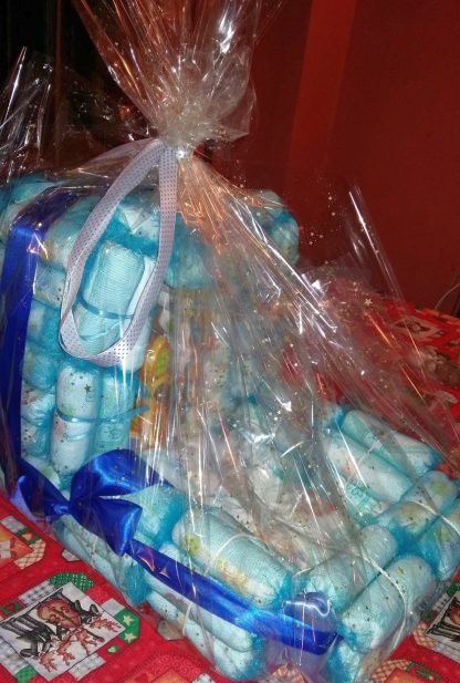 tort de pampers in forma de cosulet de bebelus ieftin