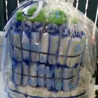 Tort ieftin de scutece pampers simplu si elegant pentru baiat