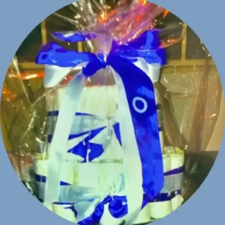 tort pampers scutece albastru