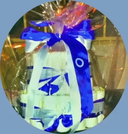 tort pampers scutece albastru
